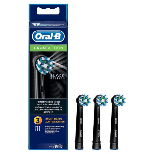 Oral-B EB 50-3 Black Cross Action Pack 3 Recambios Negros