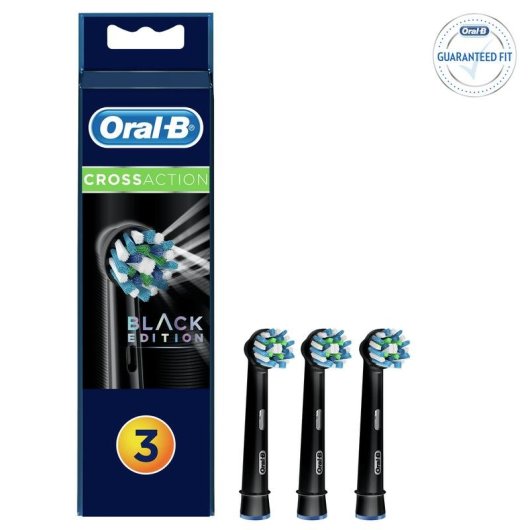 Oral-B EB 50-3 Black Cross Action Pack 3 Recambios Negros