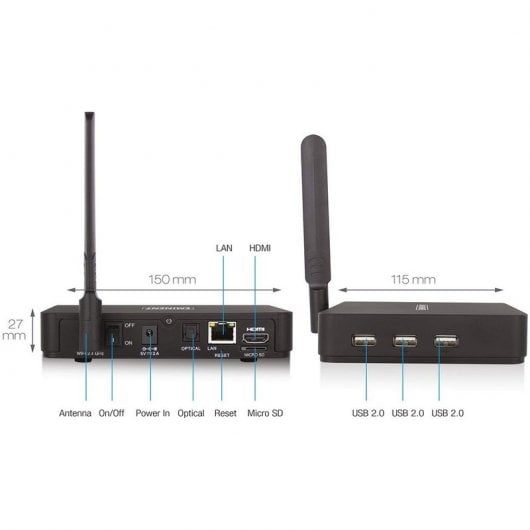 Eminent EM7680 Transmissor de TV 4K LibreELEC Kodi