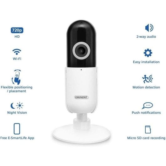 Überwachungskamera Eminent EM6400 HD Nachtsicht Innen Zwei-Wege-Audio