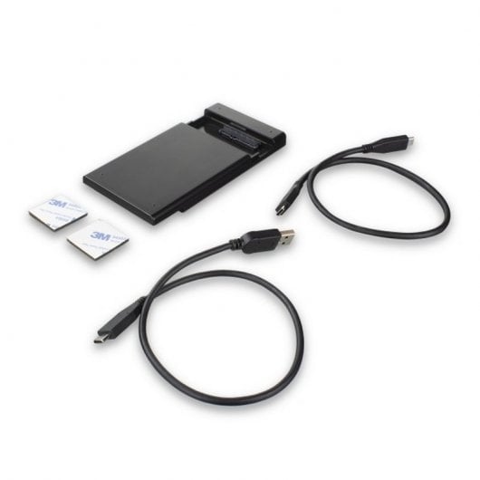 Ewent EW7072 Carcasa de disco duro/SSD USB-C 2.5" Negro