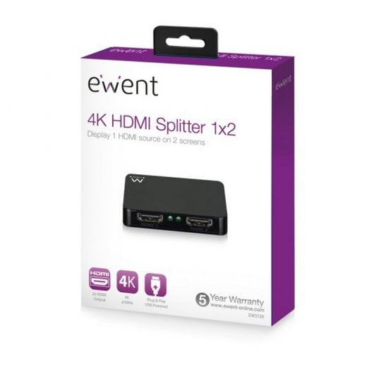 Ewent HDMI Splitter 1x2 4K