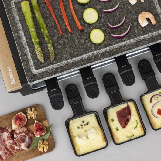 HKoenig RP328 Raclette/Grill con Piedra 1400W