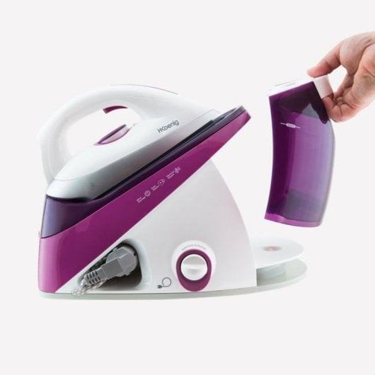 Station de repassage HKoenig V26 2400W 5,4 bars Semelle Céramique 1,1L Blanc/Violet