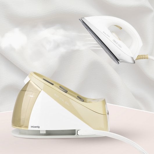 HKoenig V28 Centro de Planchado 2400W Blanco/Crema