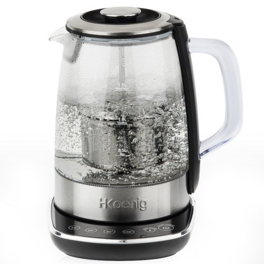 HKoenig TI600 Chaleira Eléctrica 1.5L 2200W Aço Inoxidável