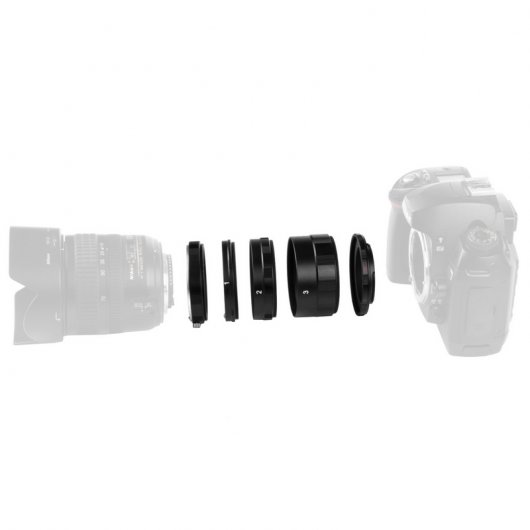 Walimex Pro Set de Tubos Extensores de Fotografía Macro para Nikon