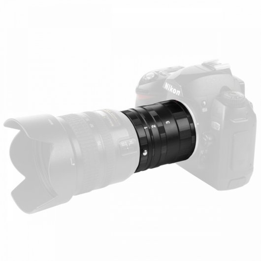 Walimex Pro Set de Tubos Extensores de Fotografía Macro para Nikon