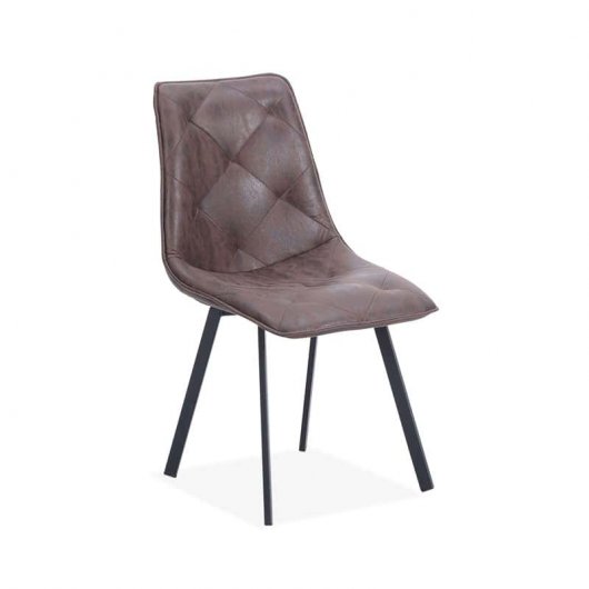 Adec Diamond Silla de Comedor Tejido Marrón Pack 2 Unidades