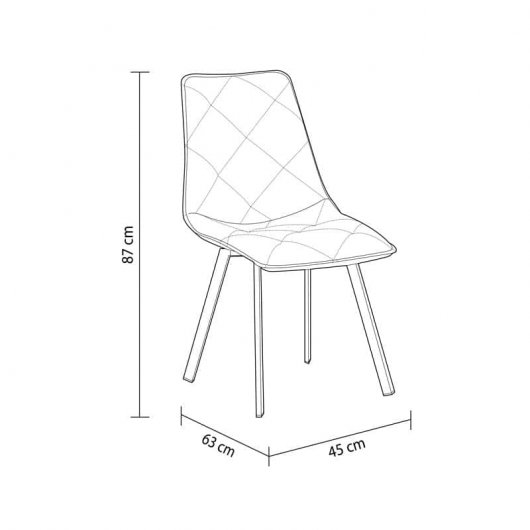 Adec Diamond Silla de Comedor Tejido Marrón Pack 2 Unidades