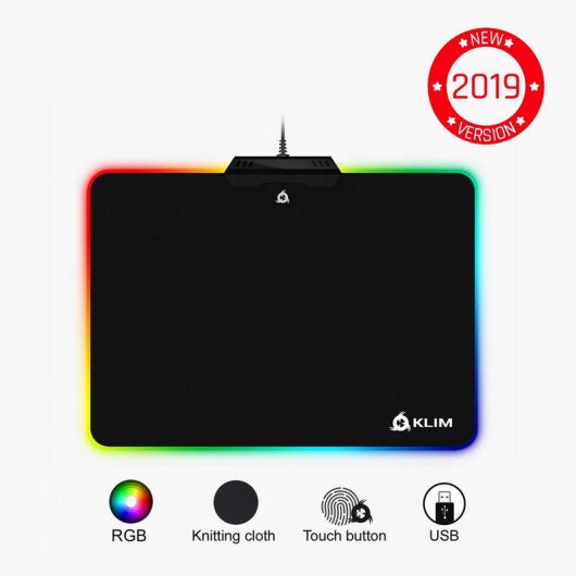 Klim Chroma RGB Alfombrilla Gaming Negra