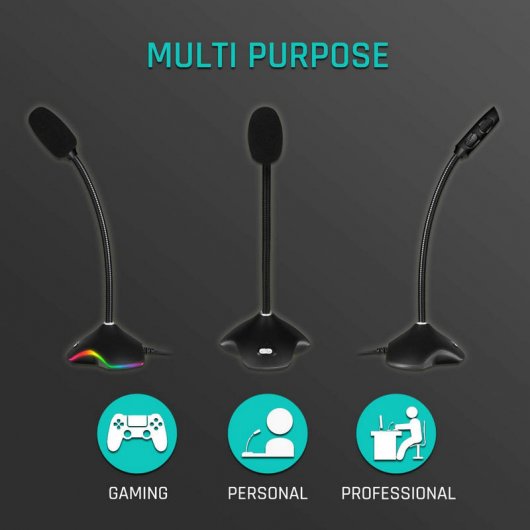 Klim Rhapsody Micrófono Gaming RGB Negro