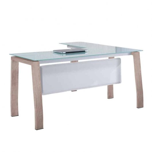 Adec Blake Mesa de Escritório 150x70x74.5cm Branca/Carvalho