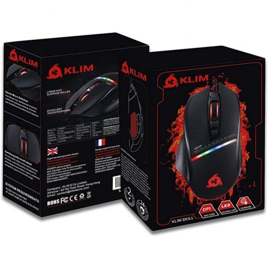 Klim Skill Ratón Gaming RGB 4000DPI Negro