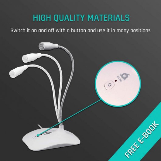 Klim Talk Micrófono Gaming Blanco