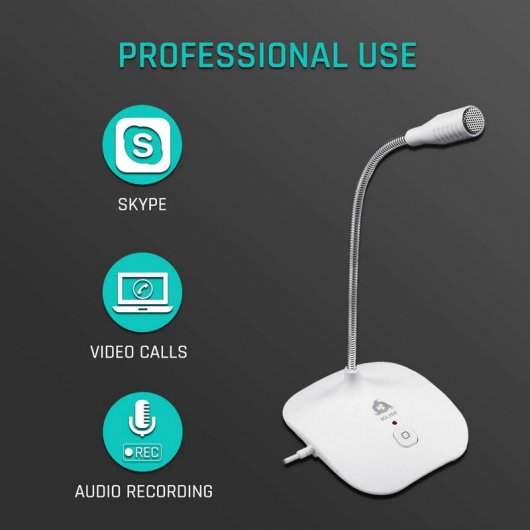 Klim Talk Micrófono Gaming Blanco