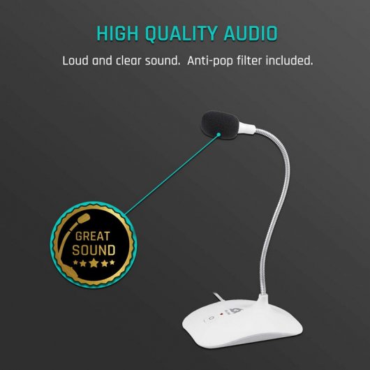 Klim Talk Micrófono Gaming Blanco