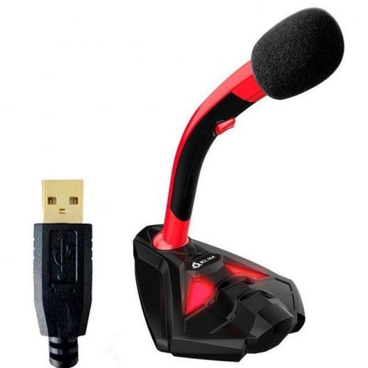 Klim Voice Microfone Gaming Preto/Vermelho
