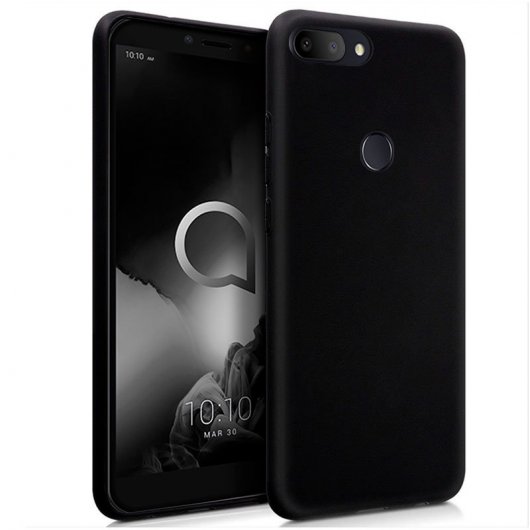 Cool Funda Silicona Negra para Alcatel 1S/1S (2019)