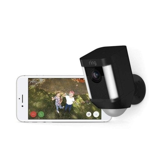 Câmera de vigilância Ring Spotlight Cam Battery FullHD Visão Noturna Externa Alarme Áudio Bidirecional Controle por Voz