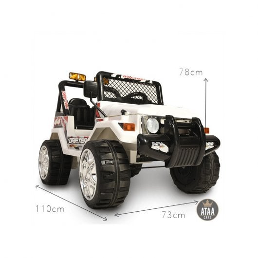 Ataa Cars Coche Eléctrico Todo Terreno Raptor 4X4 12V Blanco