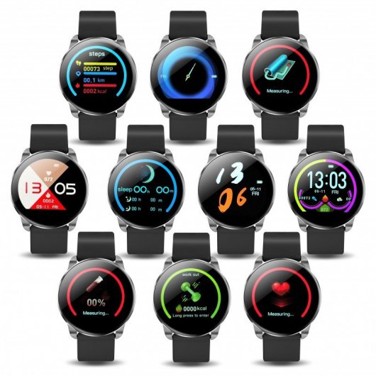 Fierro Moustache Smartwatch IP68 Negro