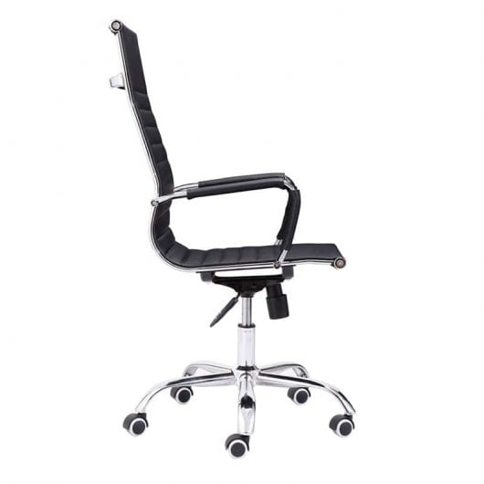 Adec Letter Silla de Oficina Simiel Piel Negra