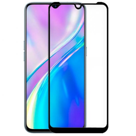 Cool Protector Pantalla Cristal Templado para Realme X2 FULL 3D Negro