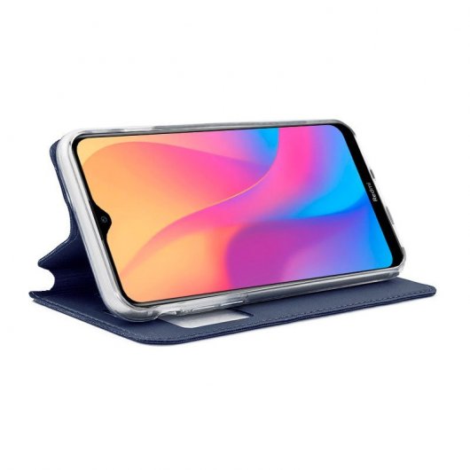Cool Funda Flip Cover Liso Azul para Xiaomi Redmi 8 / 8A