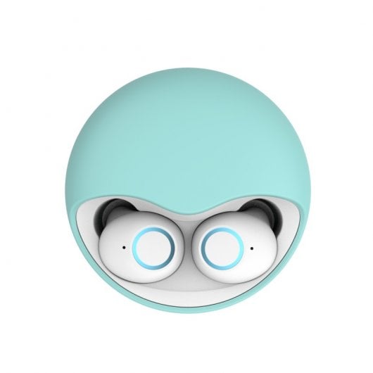 Fierro Turtle Aruriculares Bluetooth con Base de Carga Blanco/Cian