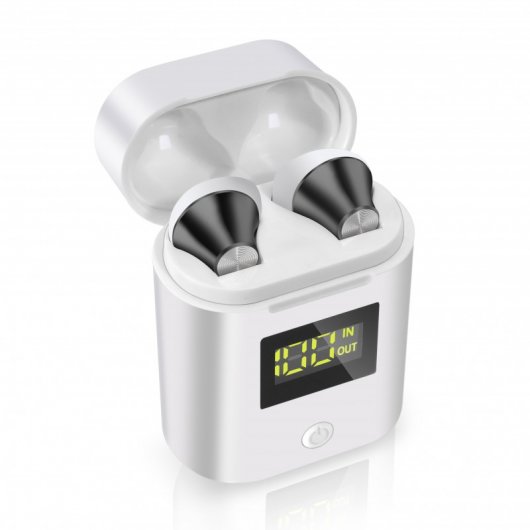 Fierro Borea Auriculares Bluetooth Con Base de Carga Negros