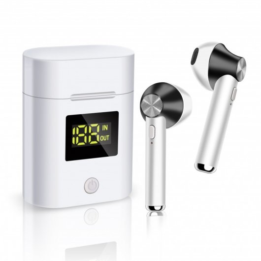 Fierro Borea Auriculares Bluetooth Con Base de Carga Negros