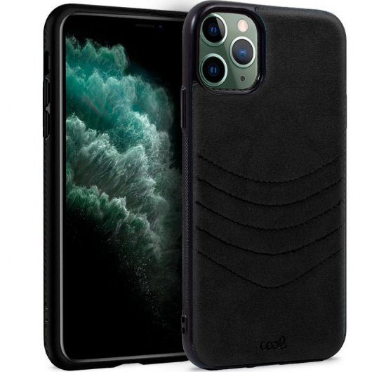 Cool Carcasa Leather Bordado Negro para iPhone 11 Pro Max