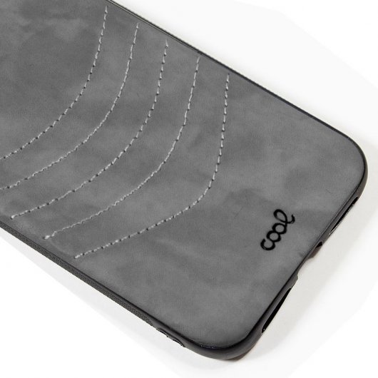 Cool Carcasa Leather Bordado Gris para iPhone 11 Pro