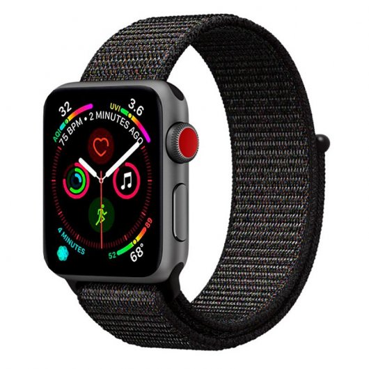 Cool Correa Loop Nylon Negra para Apple Watch Series 1/2/3/4/5 (38/40 mm) 