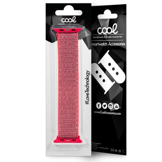 Cool Correa Loop Nylon Rosa para Apple Watch Series 1/2/3/4/5 (42/44 mm) 
