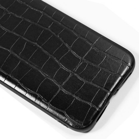 Cool Carcasa Leather Crocodile Negra para Xiaomi Redmi Note 8 Pro