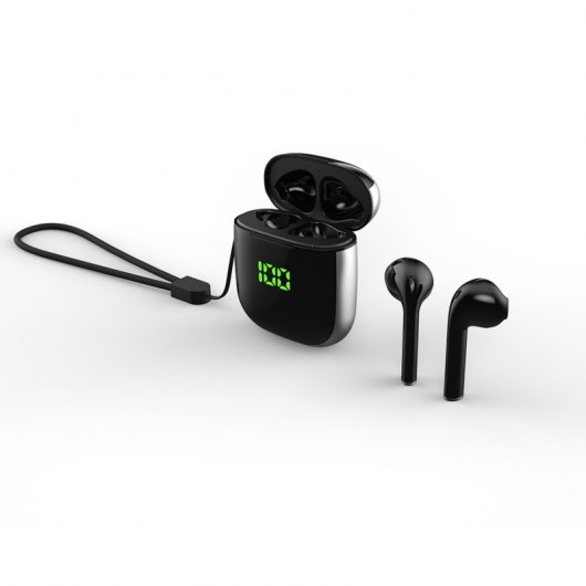Fierro Wolf Auriculares Sem Fios com Base de Carregamento e Ecrã LCD