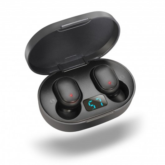 Fierro Panther Auriculares Inalámbricos con Base de Carga y Pantalla LCD