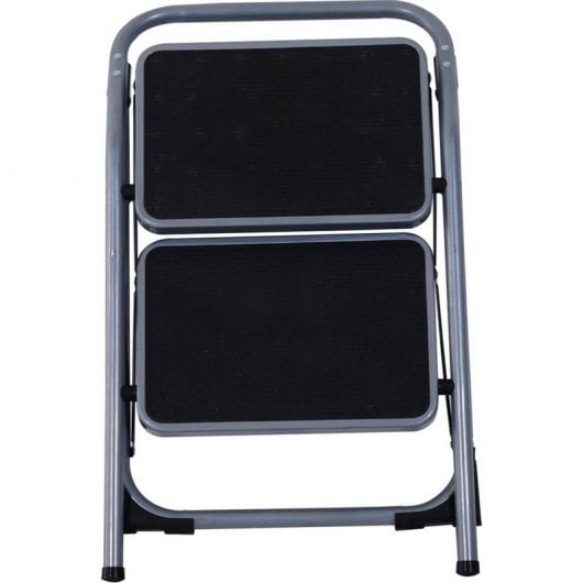 HomCom B72-019 Escalera Plegable Plateada 68x47x48cm