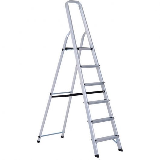 HomCom B72-009 Escalera Aluminio Plateado 188x109x48cm