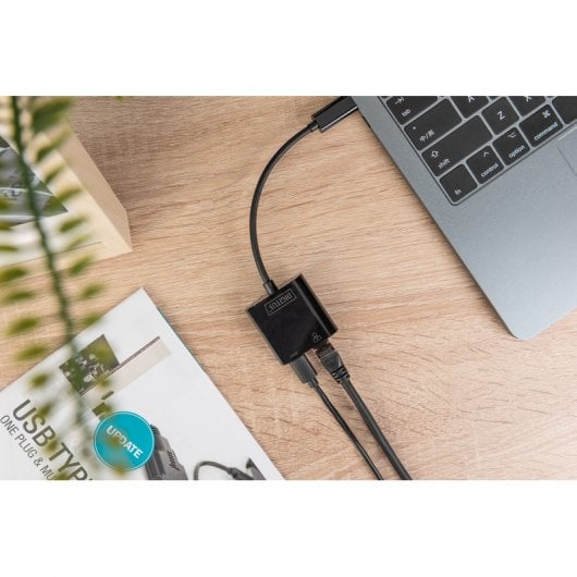 Digitus Adaptador USB Tipo-C a Gigabit Ethernet Provisto de Power Delivery
