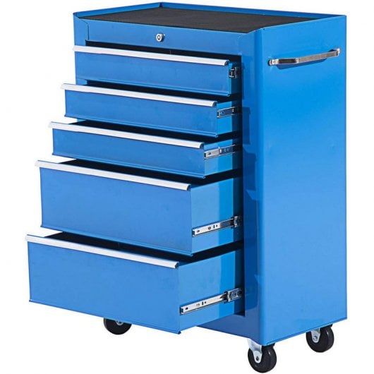 HomCom B20-004BU Carro de Herramientas Acero Azul
