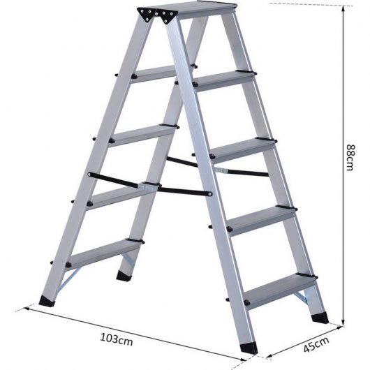 HomCom B72-006 Escalera Plegable 103x45x88cm