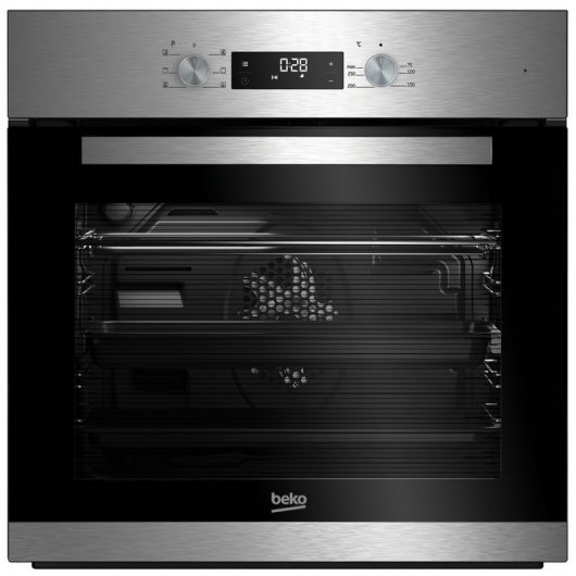 Beko BSE22341X Pack Horno Convencional 71L Inox + Placa de Inducción 3 Zonas Cristal Negro