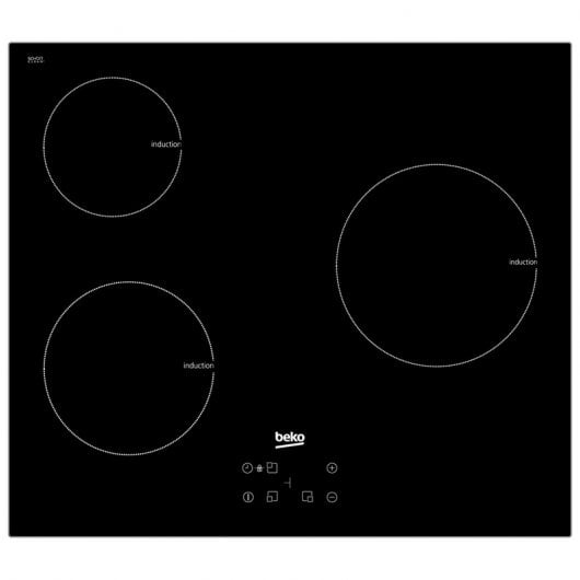 Beko BSE22341X Pack Horno Convencional 71L Inox + Placa de Inducción 3 Zonas Cristal Negro