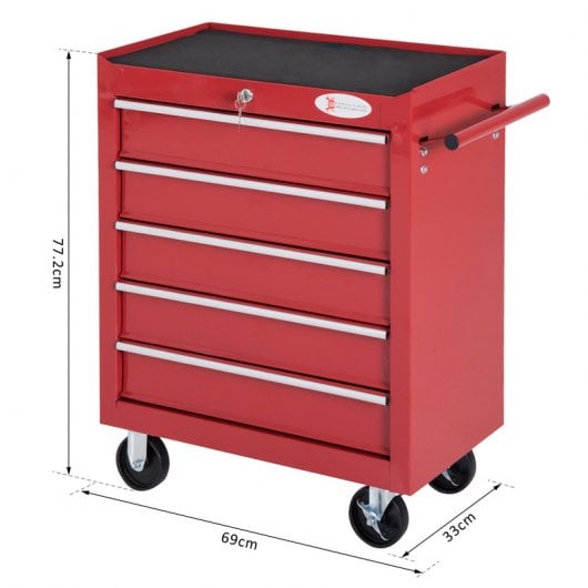 Durhand B20-055 Carro de Herramientas Rojo