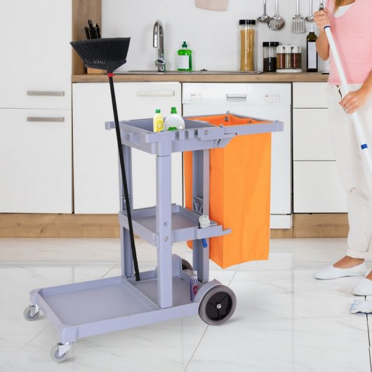 HomCom 720-004 Carro de Limpieza con Bolsa 100L