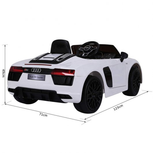 HomCom Audi R8 Coche Eléctrico 12V Blanco