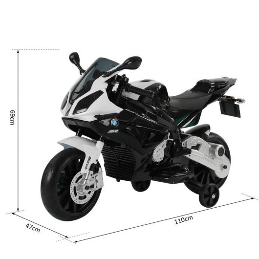 HomCom BMW Moto Eléctrica Infantil 12V Blanca